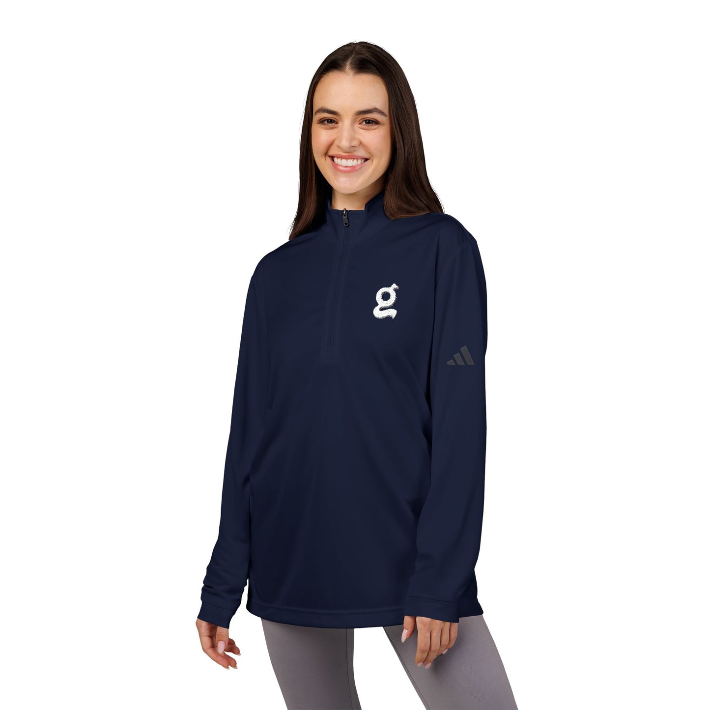 Adidas® Quarter-Zip Pullover with Embroidered "G" Logo