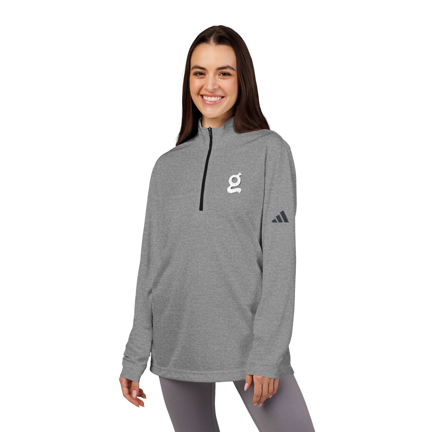 Adidas® Quarter-Zip Pullover with Embroidered "G" Logo