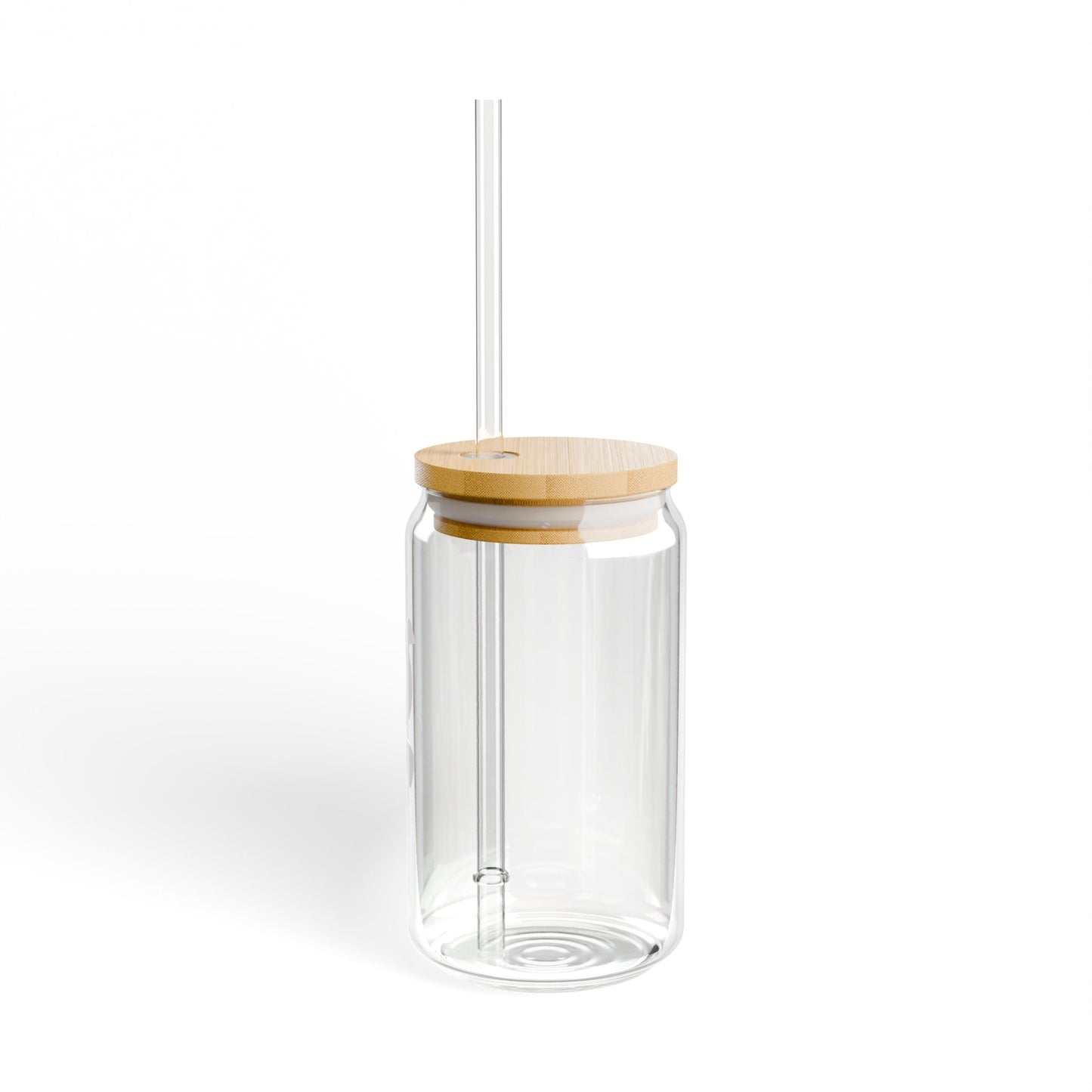 Globallee "G" Eco-Friendly 16oz Sipper Glass with Bamboo Lid