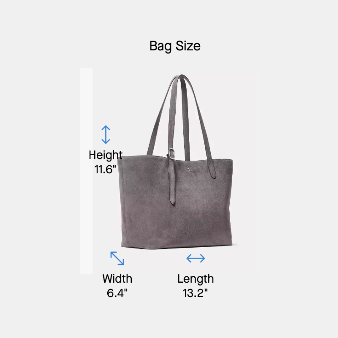 Kate Spade 454 Suede Large Tote in Hare Grey